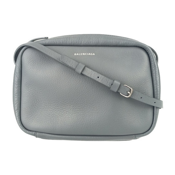 BALENCIAGA Shoulder Bag Everyday Camera S 489812 Grey Calfskin Men's Women's - Picture 1 of 9